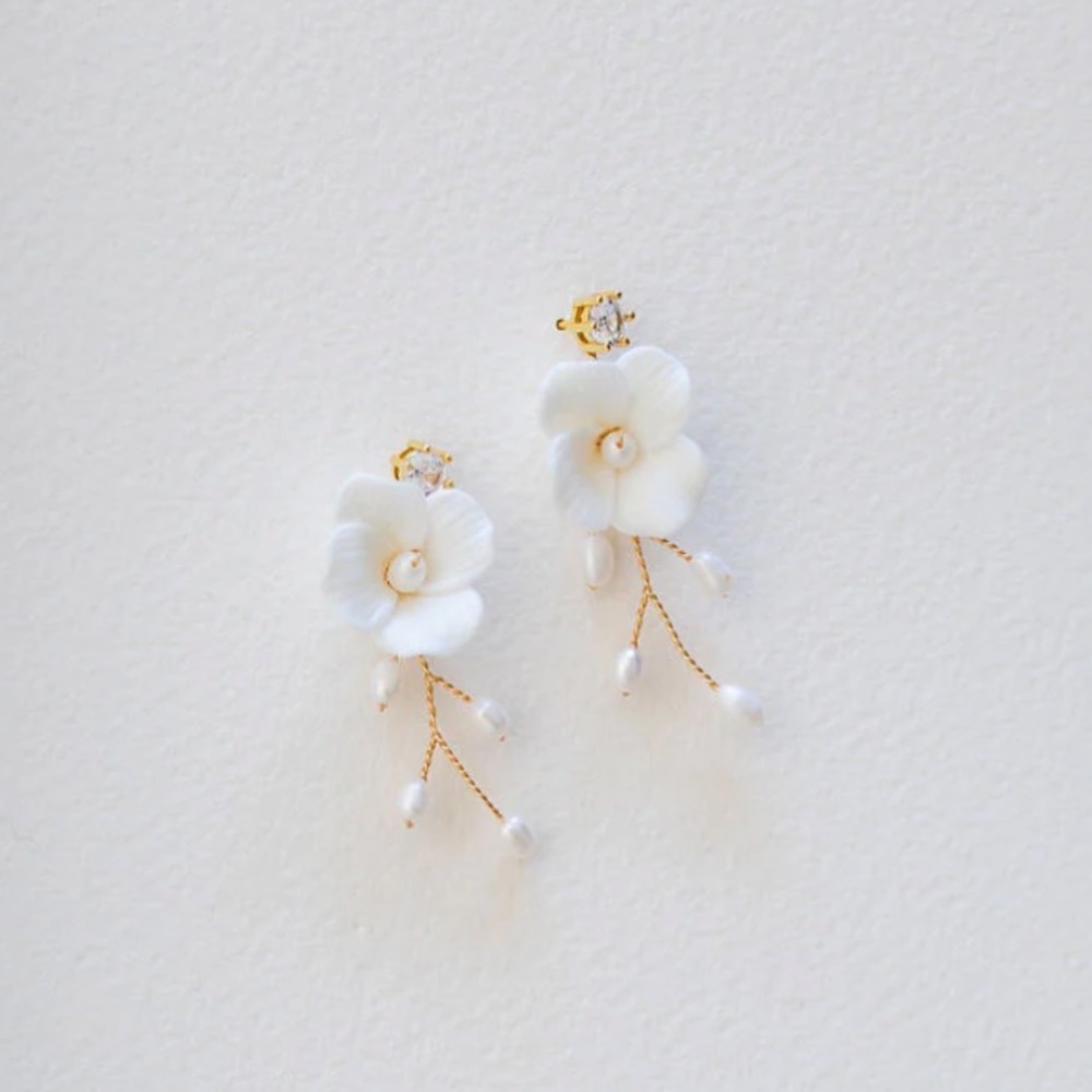 Gold flora stud jay kay braids and bridal